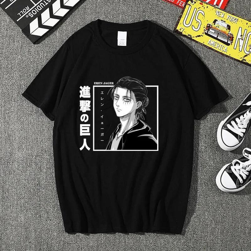 Camiseta Básica Eren Jaeger Anime Attack on Titan