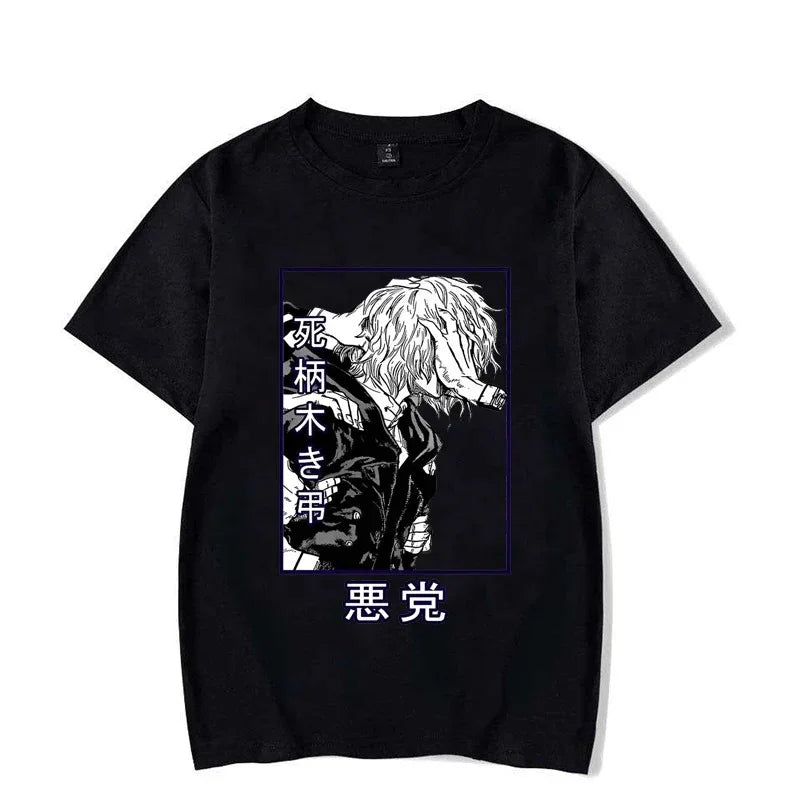 Camiseta Basica Preta Tomura Shigaraki do anime Boku No Hero Academia