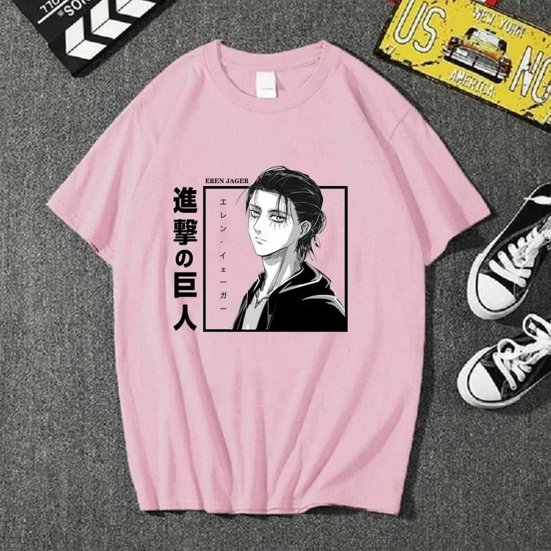 Camiseta Básica Eren Jaeger Anime Attack on Titan
