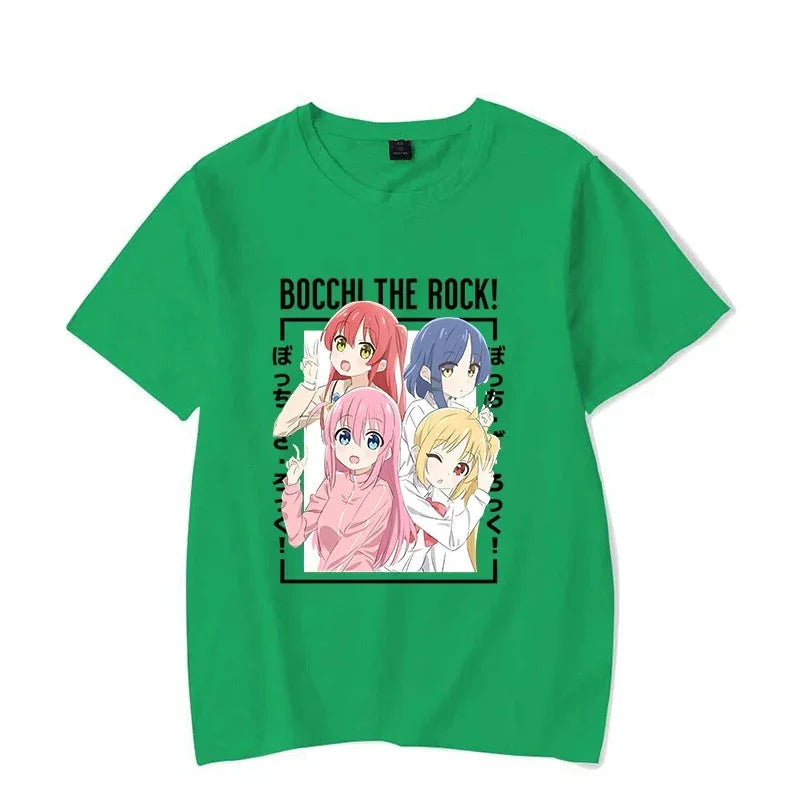 Camiseta Básica Hitori Gotoh - Ryo Yamada - Nijika Ijichi - Ikuyo Kita Anime Bocchi The Rock!
