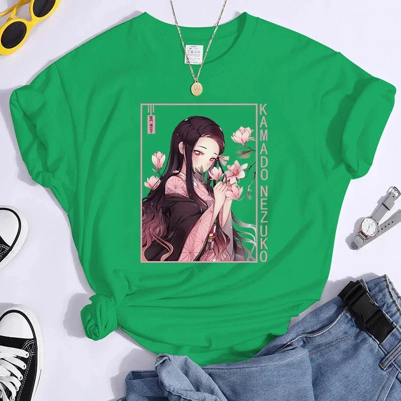 Camiseta Basica Nezuko Kamado Aniime Demon Slayer