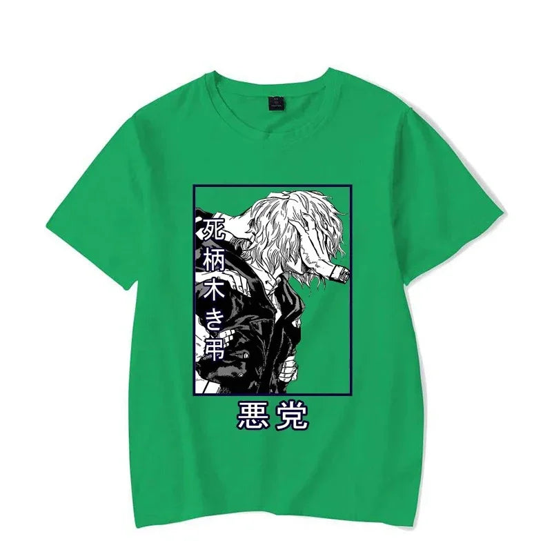 Camiseta Basica Verde Tomura Shigaraki do anime Boku No Hero Academia