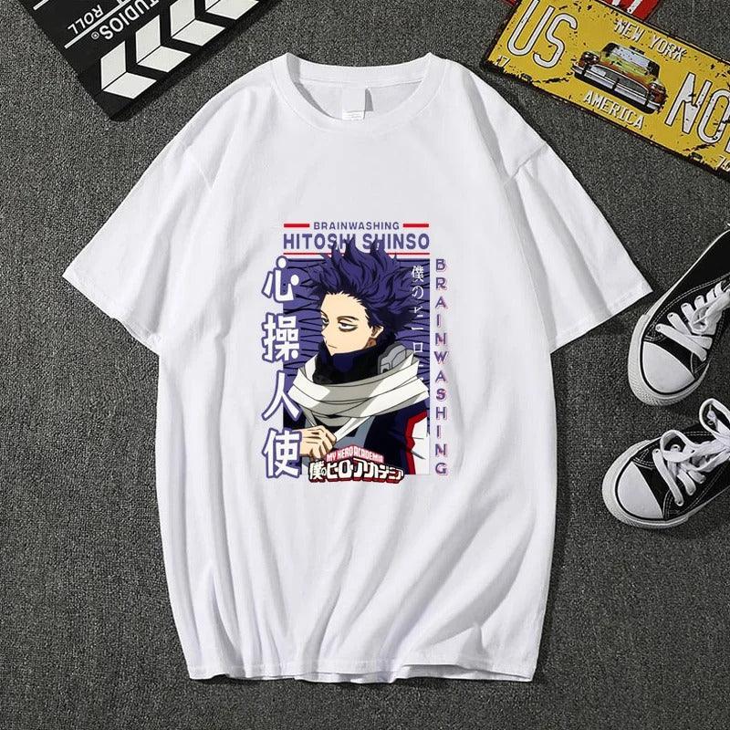 Camiseta Básica Hitoshi Shinso Anime Anime My Hero Academia