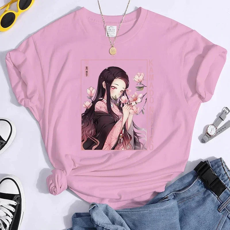 Camiseta Basica Nezuko Kamado Aniime Demon Slayer