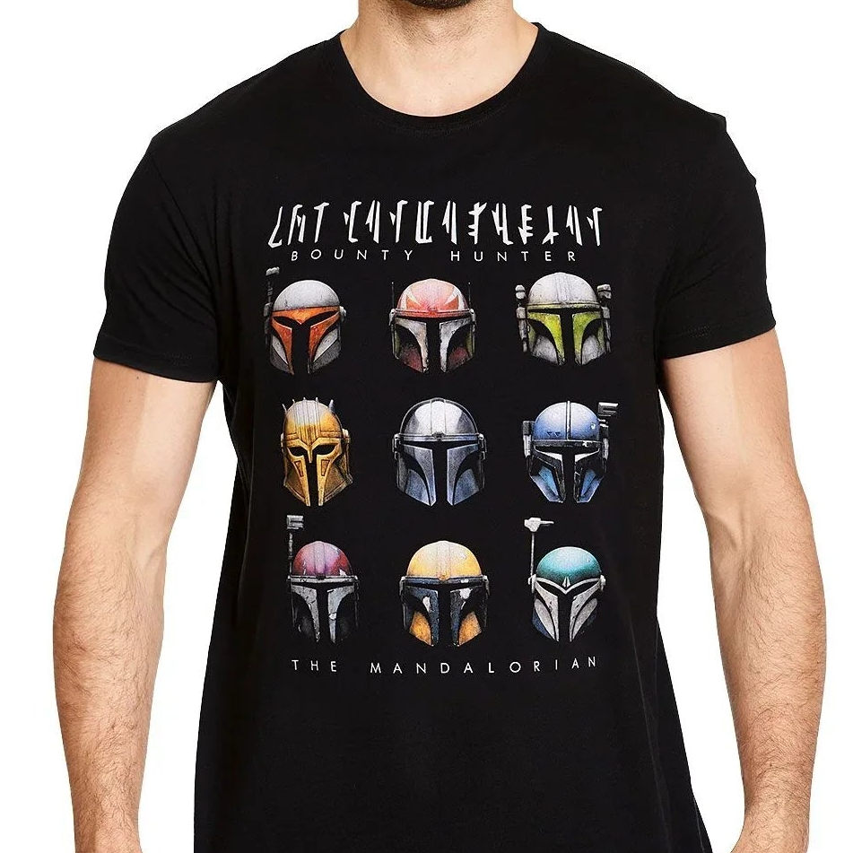 Camiseta Básica Unissex Star Wars Bountry Hunter The Mandalorian Preto