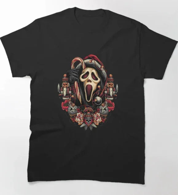 Camiseta Básica Unissex Ghostface Natal