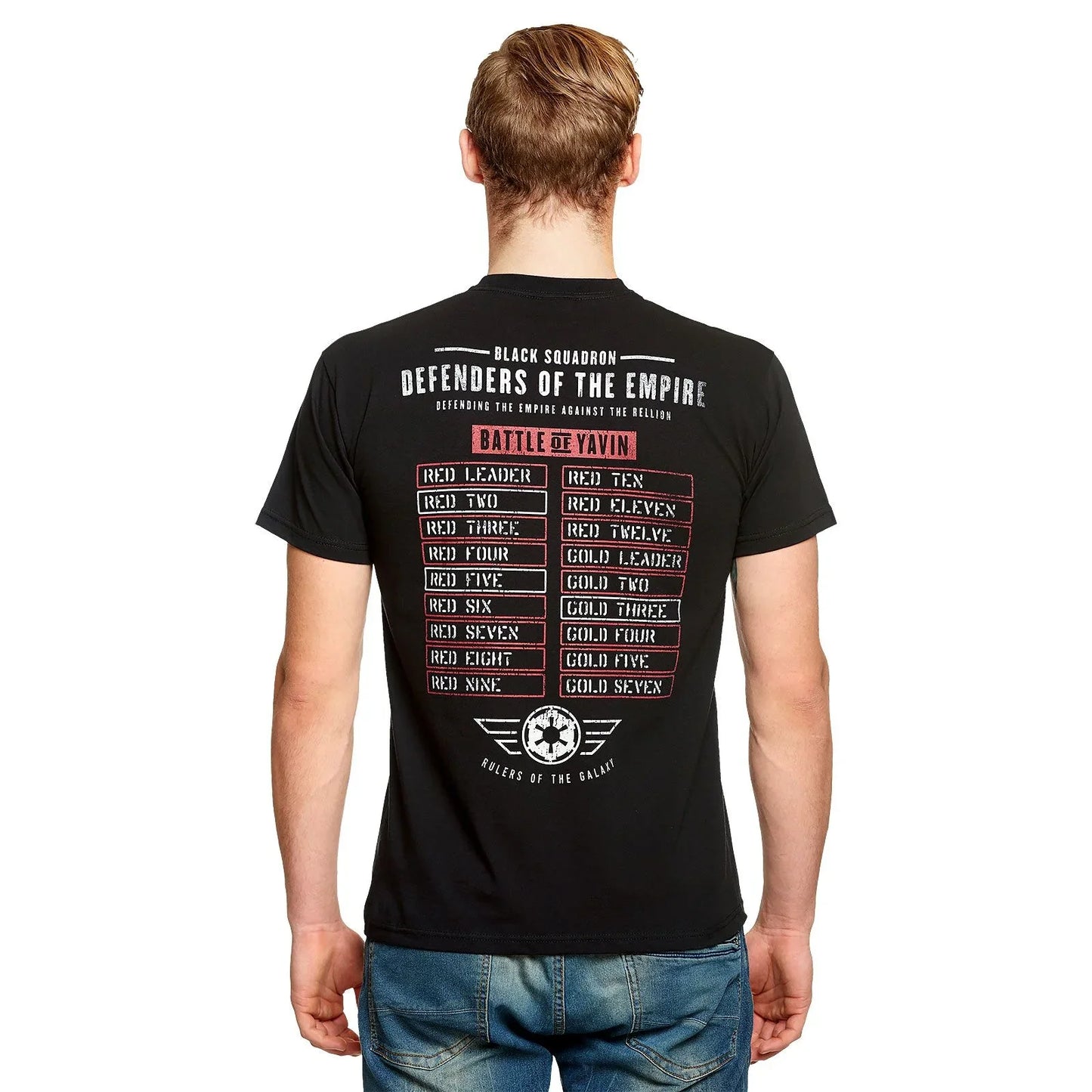 Camiseta Básica Unissex Star Wars Esquadrão Negro- Preto