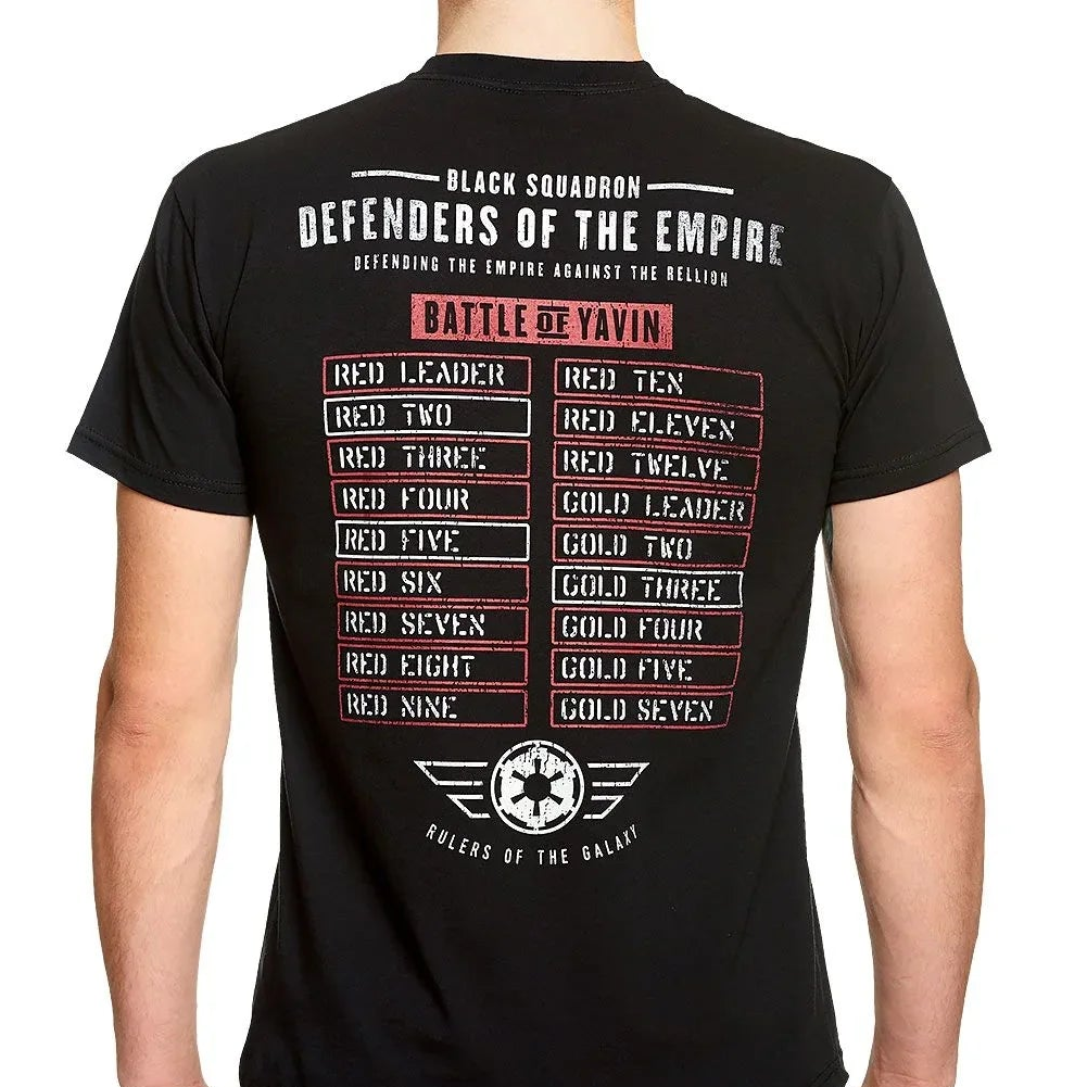 Camiseta Básica Unissex Star Wars Esquadrão Negro- Preto