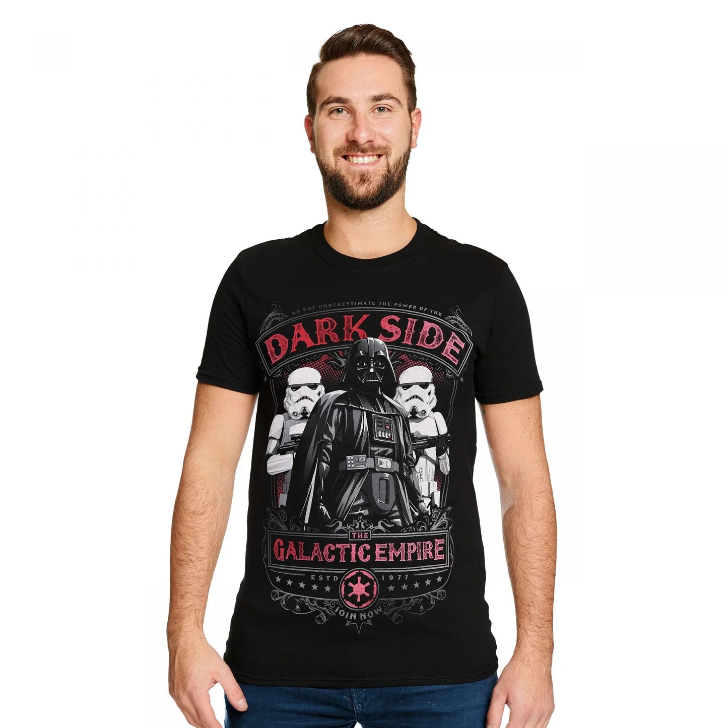 Camiseta Básica Unissex Star Wars Dark Side Preto