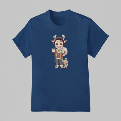 Camiseta Básica Unissex Demon Slayer Tanjiro Natal