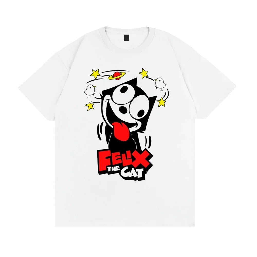 Camiseta Básica Unissex Felix The Cat Anime