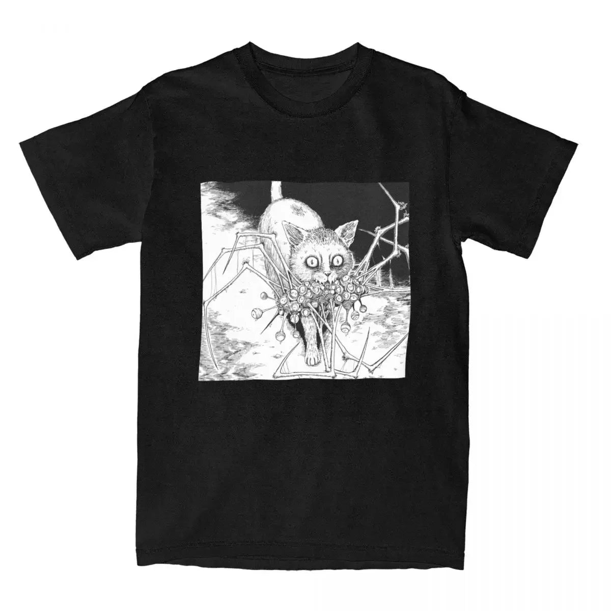 Camiseta Básica Unissex Horror Cat Junji Ito