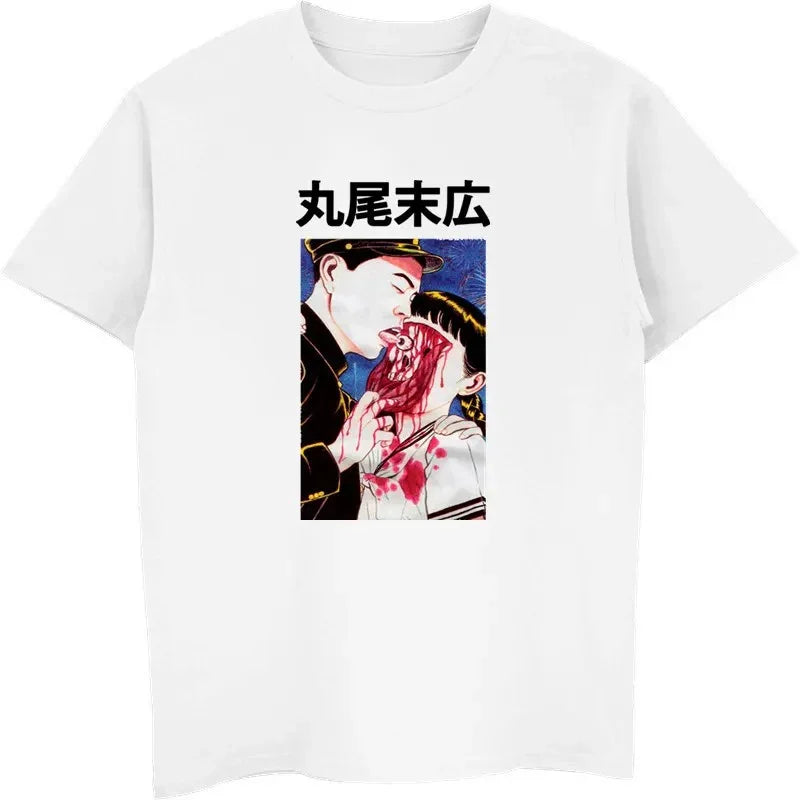 Camiseta Básica Unissex Horror Melt Face Junji Ito