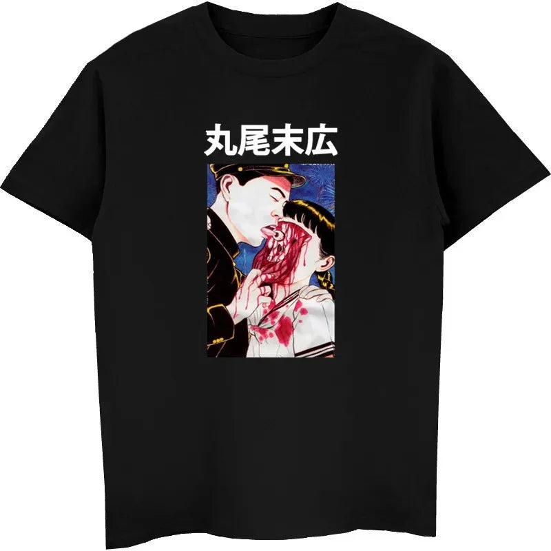 Camiseta Básica Unissex Horror Melt Face Junji Ito