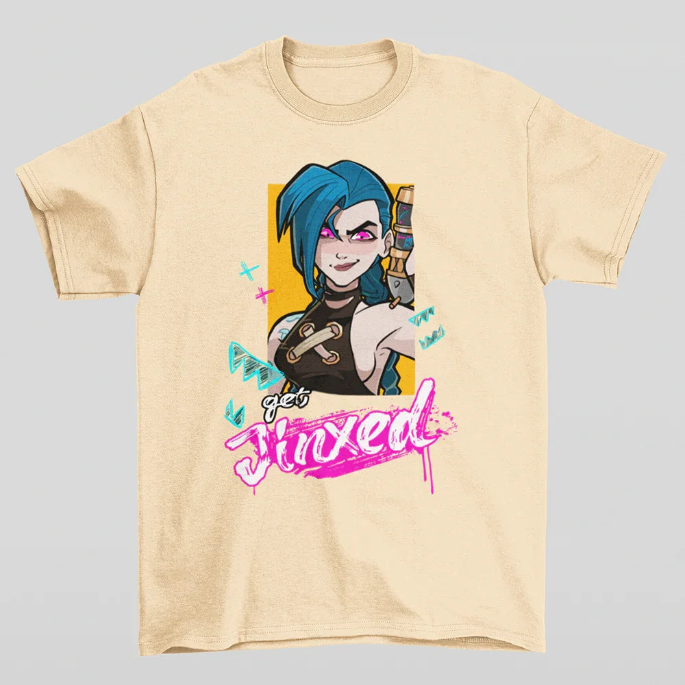 Camiseta Básica Unissex Jinx Arcane-Pérola