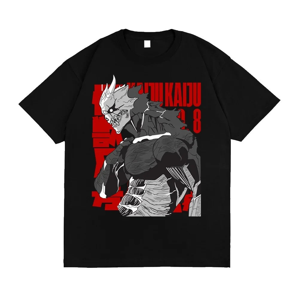Camiseta Básica Unissex Kaiju Number 8 Monster Anime