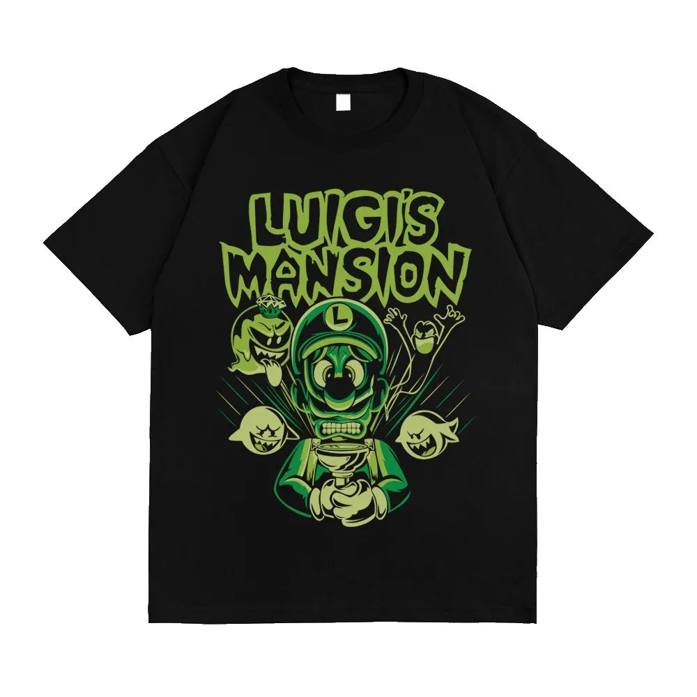 Camiseta Básica Unissex Luigi's Mansion Terror Game
