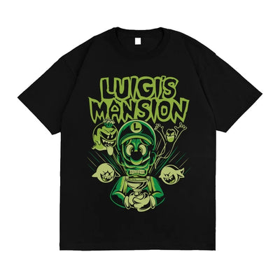 Camiseta Básica Unissex Luigi's Mansion Terror Game