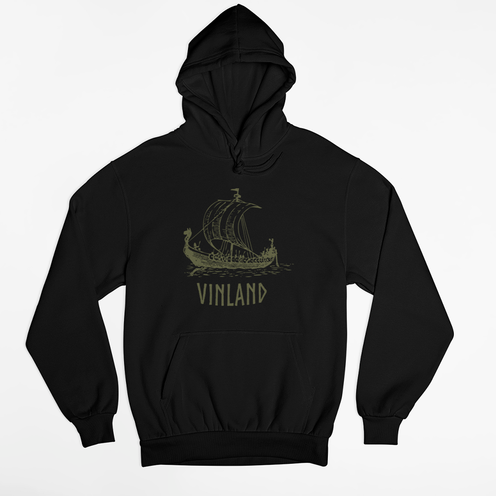 Moletom Canguru Vinland Saga Vinland Ship-preto