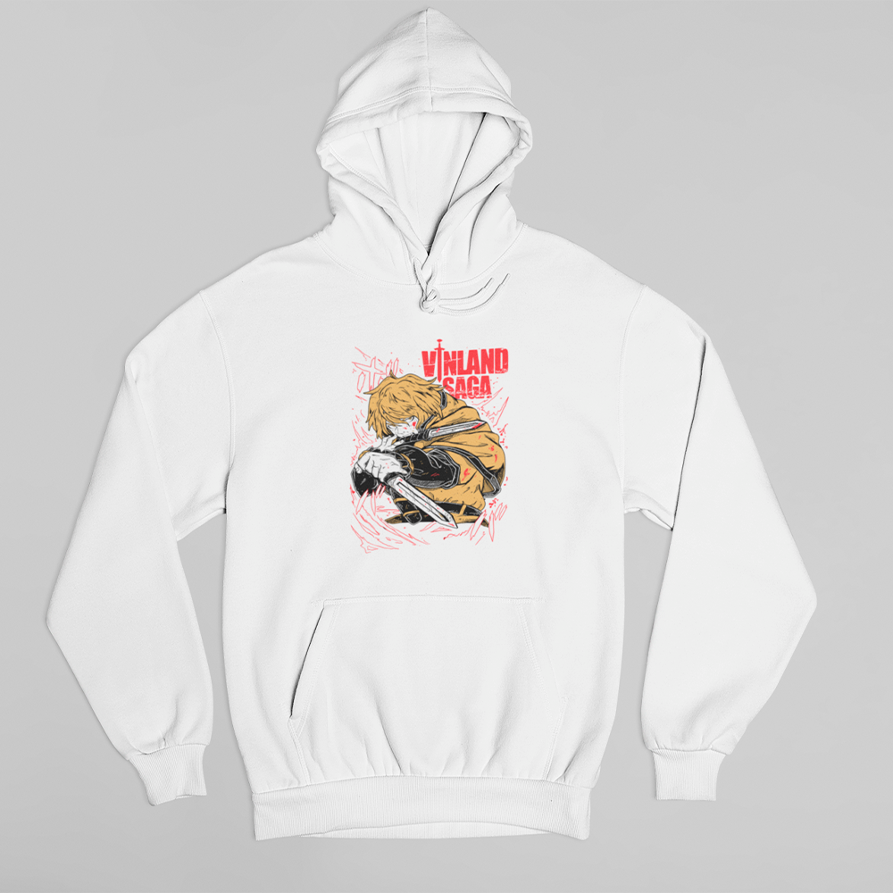 Moletom Canguru Vinland Saga Thorfinn-branco