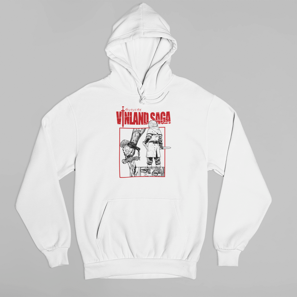 Moletom Canguru Vinland Saga Thorfinn Mangá-branco