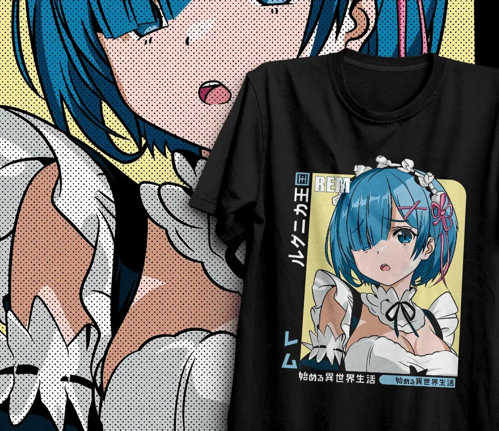 Camiseta Básica Unissex Rem Aesthetic- Preto