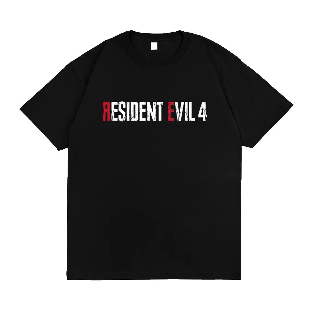 Camiseta Básica Unissex Resident Evil 4 Video Game-PRETO