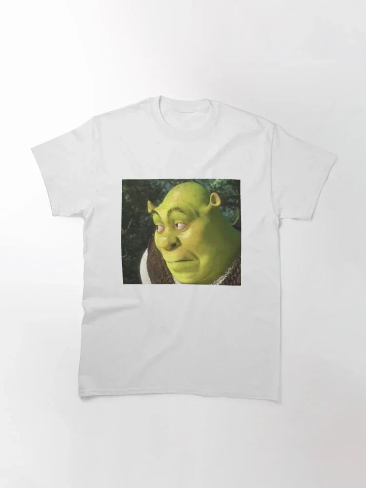 Camiseta Básica Unissex Shrek Classic Meme Branco