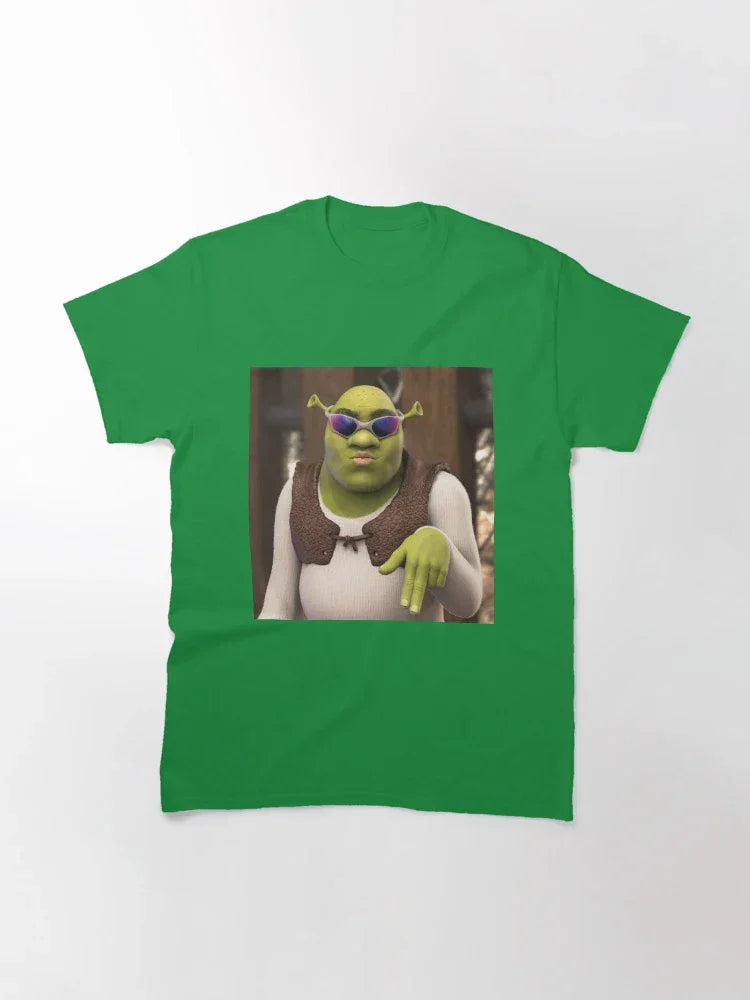 Camiseta Básica Unissex Shrek Fashion Pose Verde