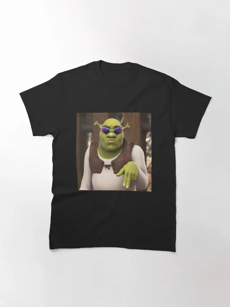 Camiseta Básica Unissex Shrek Fashion Pose Preto