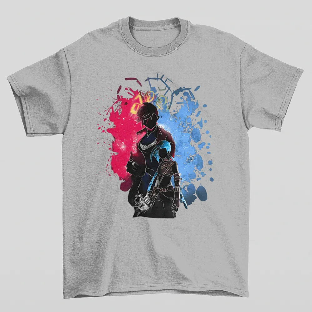 Camiseta Básica Unissex Sister Arcane League of legends Cinza