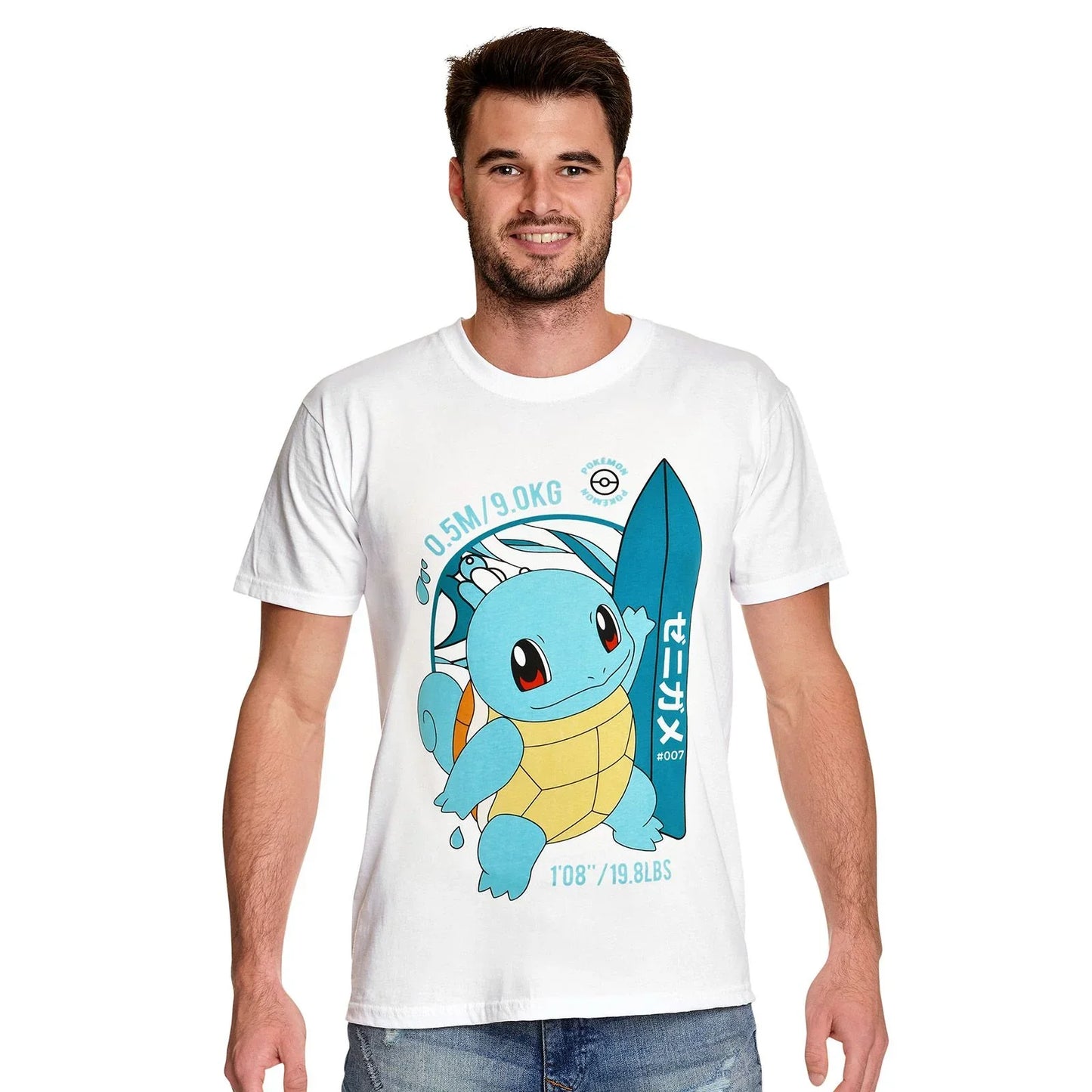 Camiseta Básica Unissex Squirtle Size Surfing