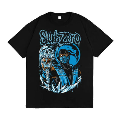 Camiseta Básica Unissex SubZero Mortal Kombat-PRETO
