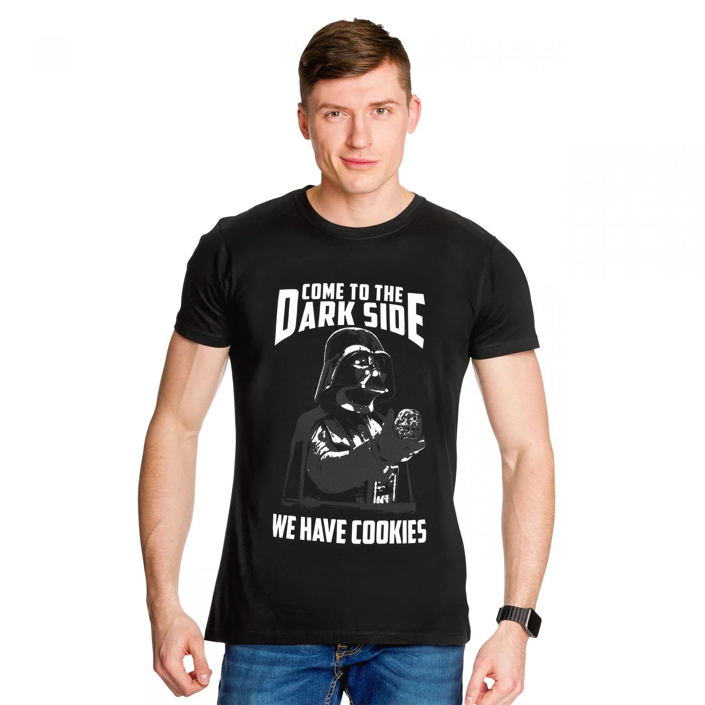 Camiseta Básica Unissex Star Wars We Have Cookies Preto