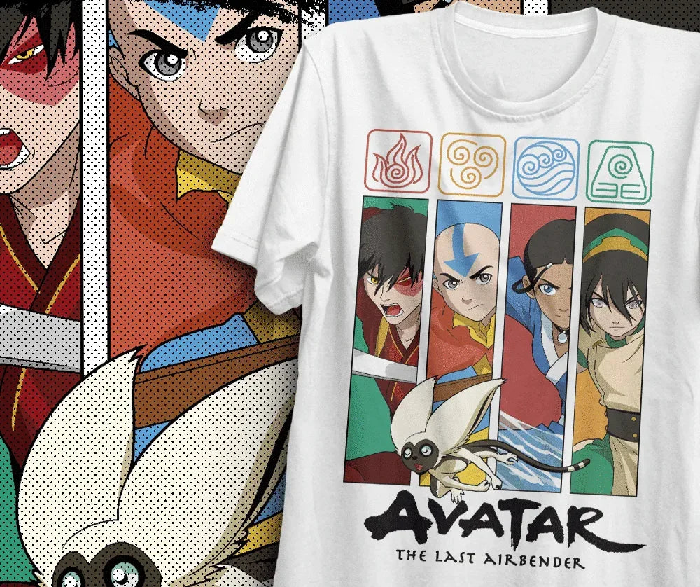 camiseta básica unissex avatar collab- branco