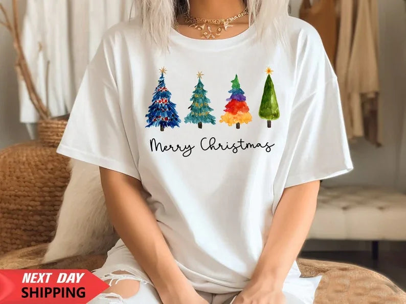 Camiseta Básica Unissex Àrvore De Natal