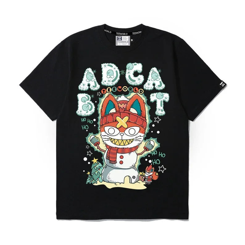 Camiseta Básica Unissex Natal Bad Cat Thee World