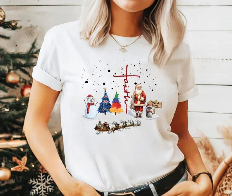 Camiseta Básica Unissex Natal Cruz