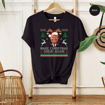 Camiseta Básica Unissex Natal Trump Meme