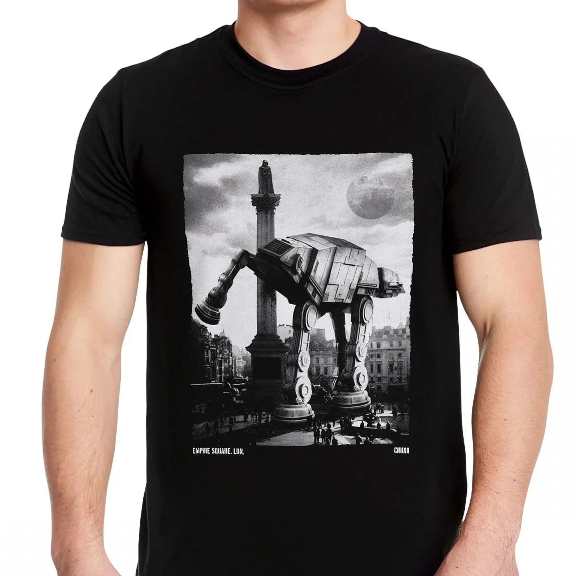 Camiseta Básica Unissex Star Wars Empire Square Preto