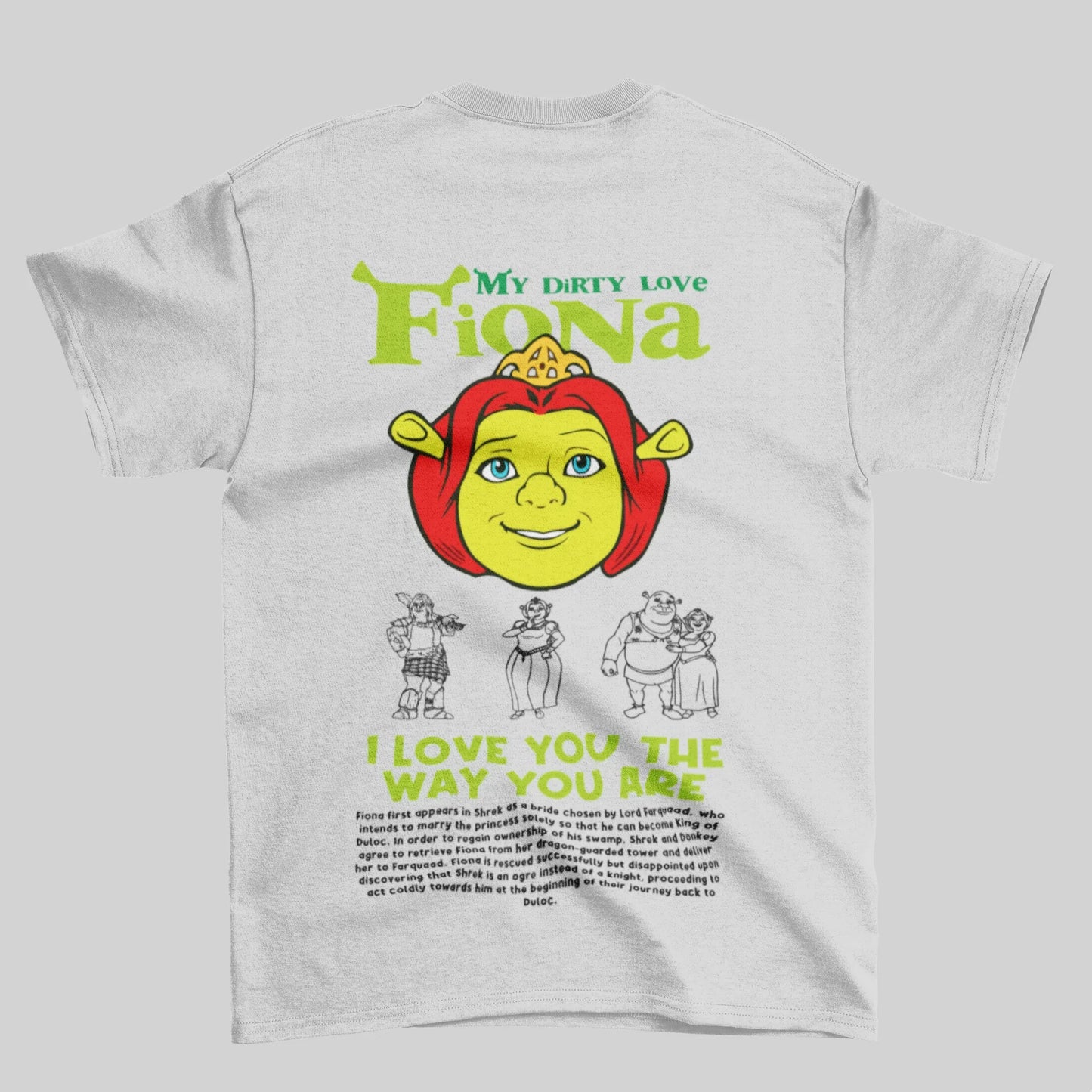 Camiseta Básica Unissex Shrek My Dirty Love Fiona