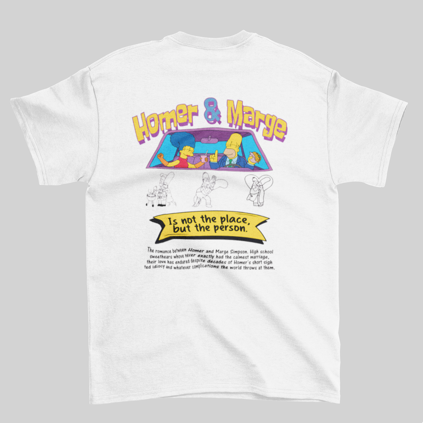 Camiseta Básica Unissex Homer & Marge