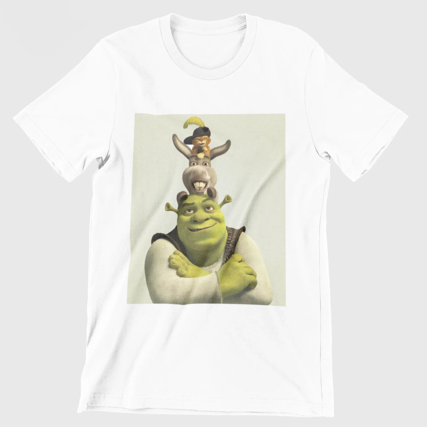 Camiseta Básica Shrek Friends Branco