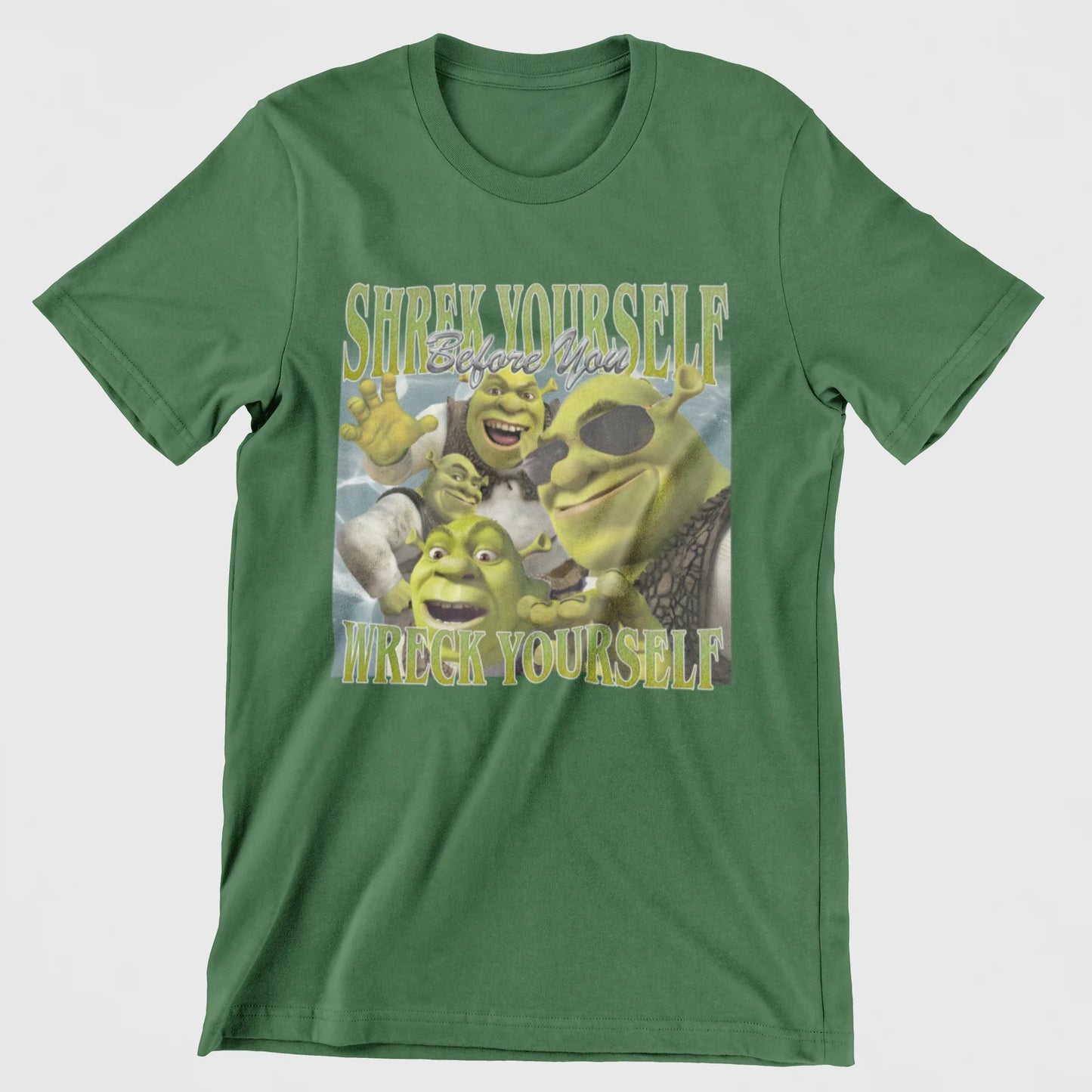 Camiseta Básica Shrek Yourself Verde