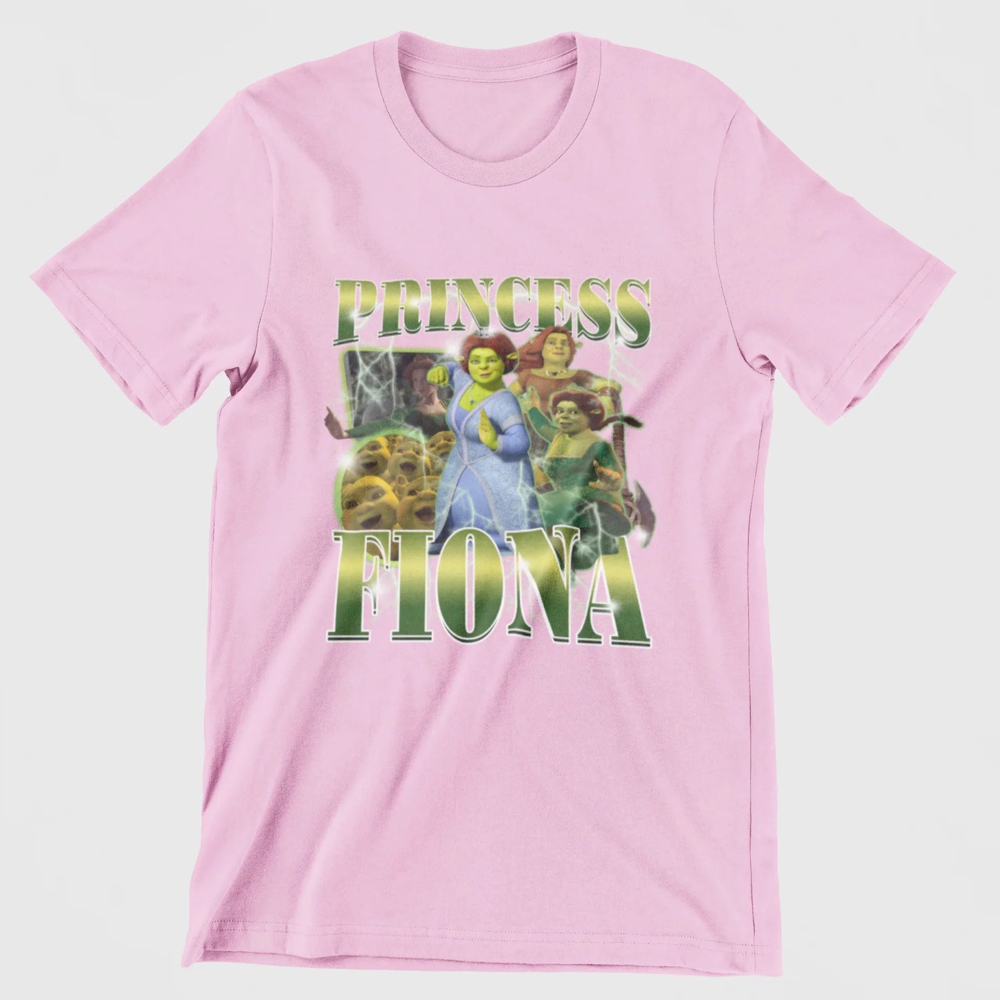 Camiseta Básica Princesa Fiona Shrek Rosa bebê