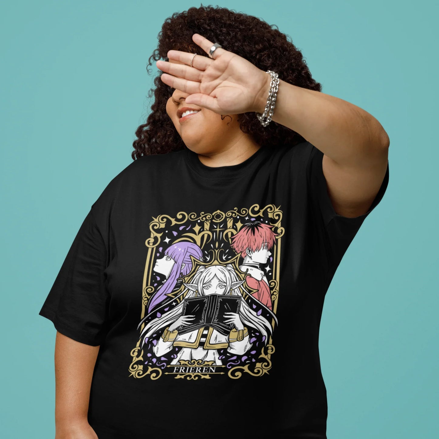 Camiseta Básica Unissex Frieren Personagens