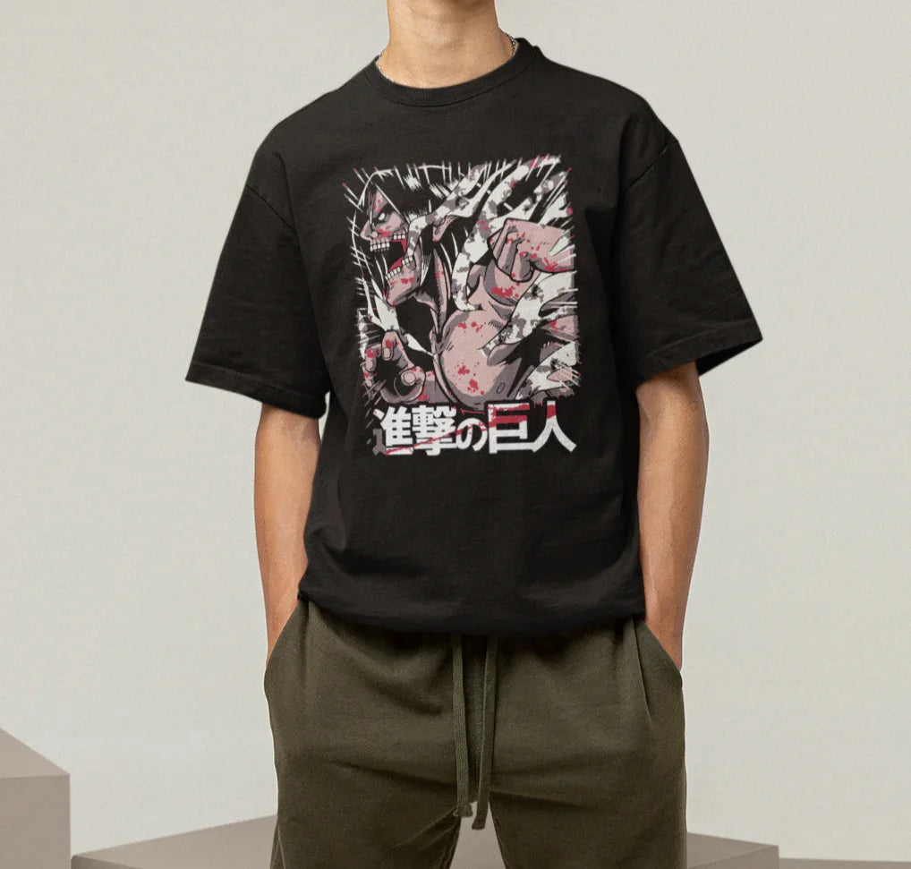 Camiseta Attack On Titan Eren Ataque