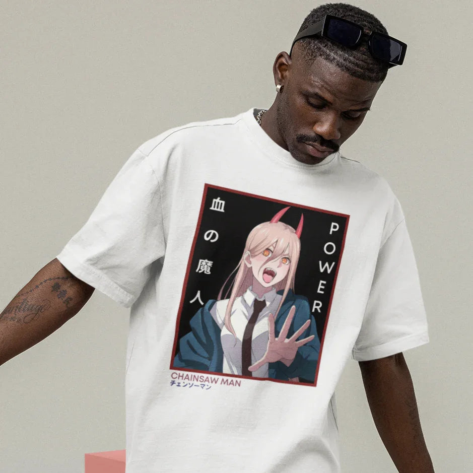 Camiseta Básica Unissex Power Demon Girl Chainsaw Man