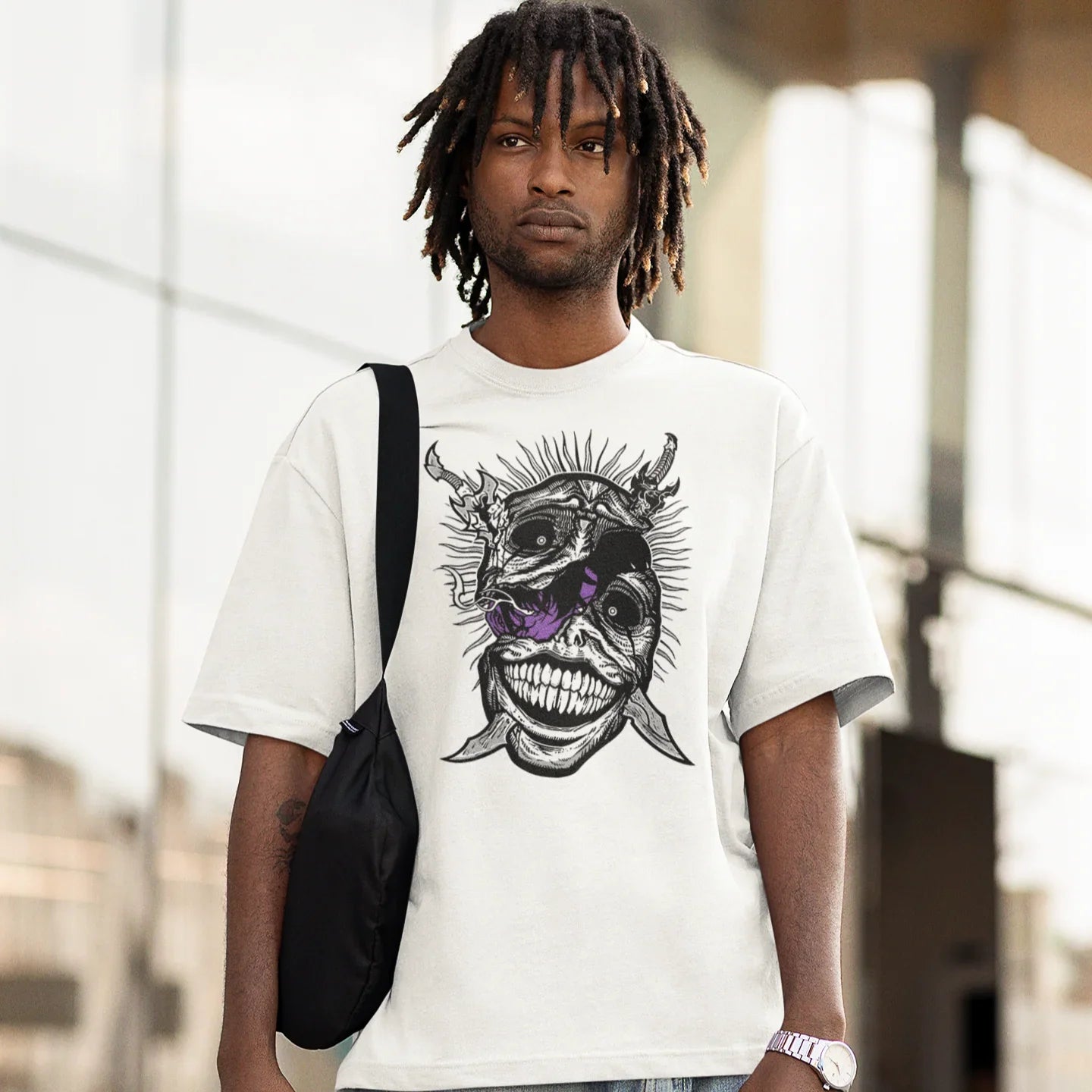 Camiseta Básica Unissex Solo Leveling Monster Face