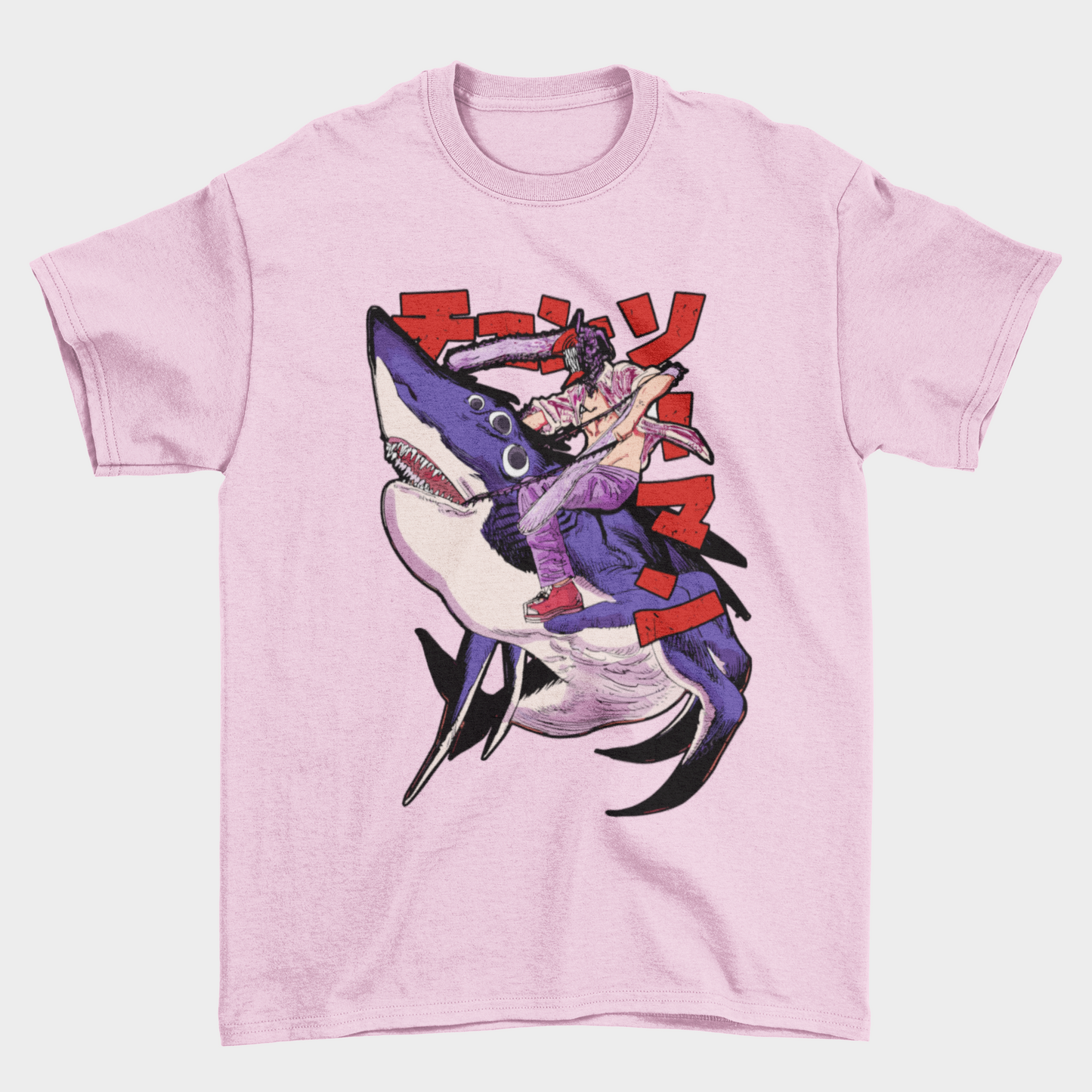Camiseta Básica Unissex Chainsaw Man Shark